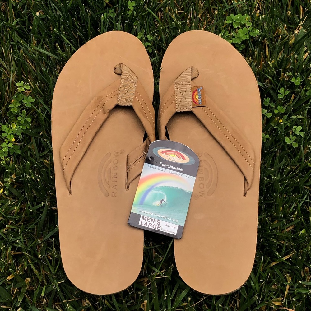 Men’s Rainbow Sandals Double Layer Premier Leather